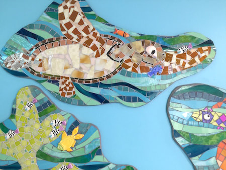 sea turtle mosaic