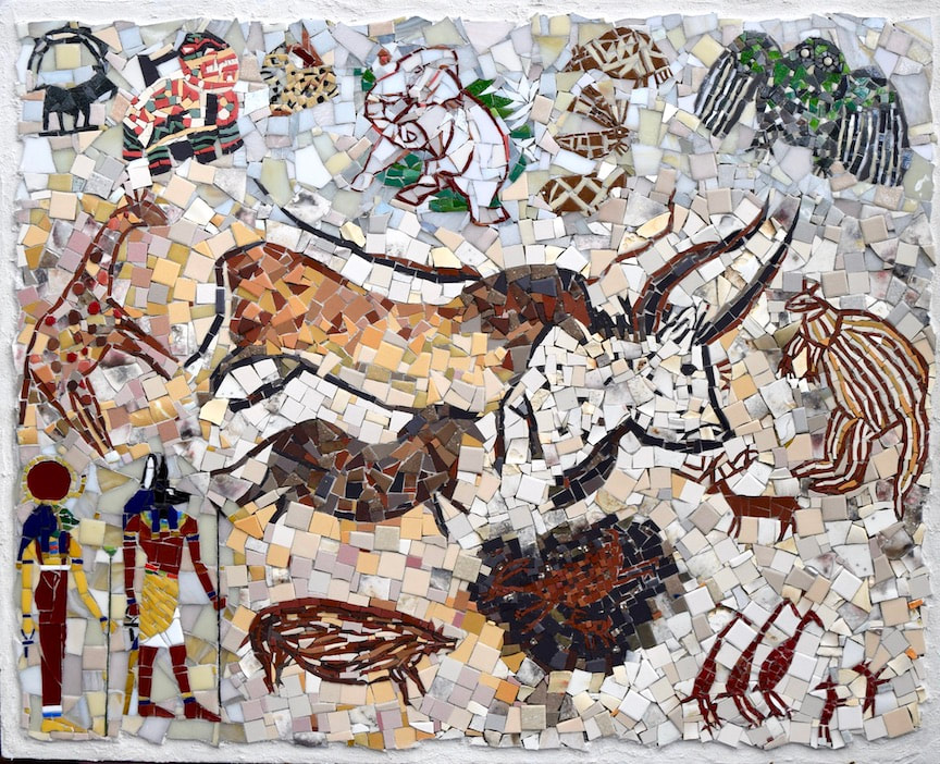 animal worship mosaic