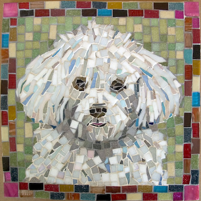 dog mosaic portrait