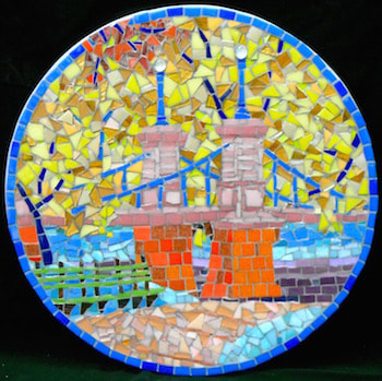 footbridge Boston common mosaic