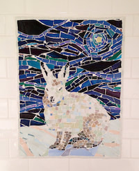 arctic hare mosaic