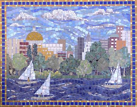 sailboats mosaic