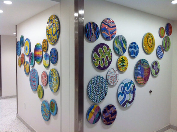 abstract mosaic circles