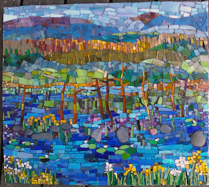 abstract landscape mosaic