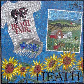 Heath mosaic in Shelburne Falls, MA