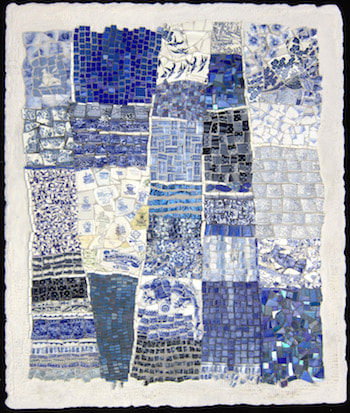 Blue China mosaic  Gee's Bend quilt