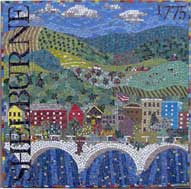 Shelburne Falls mosaic in SHelburne Falls, MA