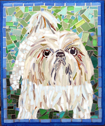 dog mosaic portrait