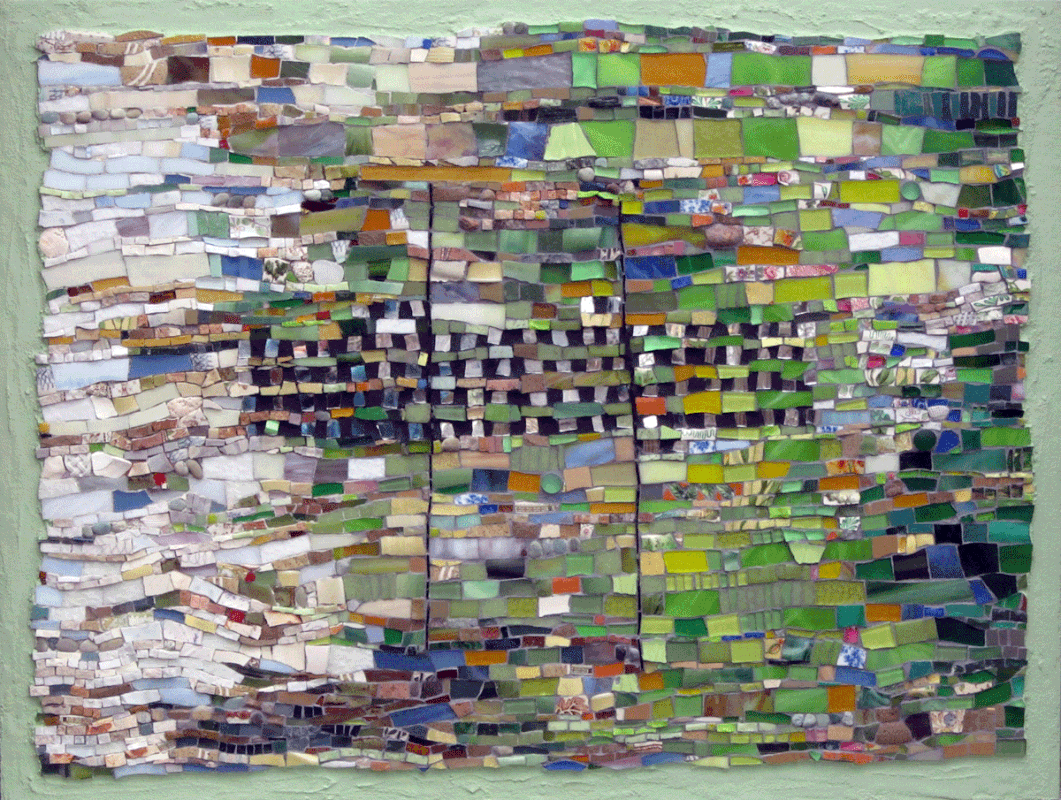 to every thing there is a season, spring abstract art mosaic