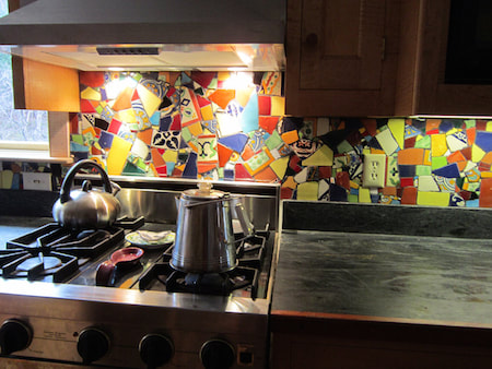 mosaic backsplash Mexican tile