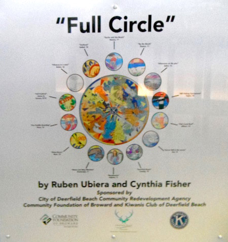 plaque of mosaic splash pad