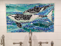 orca whale mosaic