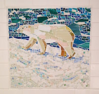 kitchen mosaic backsplash polar bear