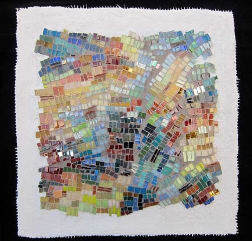 Fractures abstract mosaic multi colored