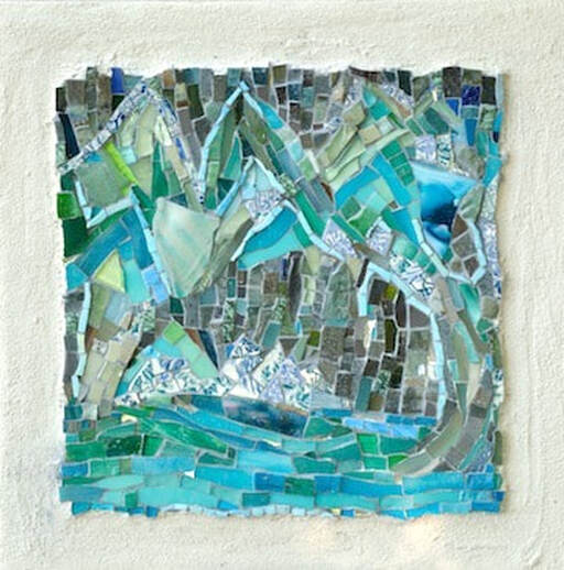 abstract mosaic of caves in Patagonia