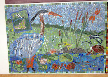SUMMER, MOSAIC SCHOOL PROJECT, WETLAND SCENE