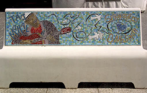 mosaic bench