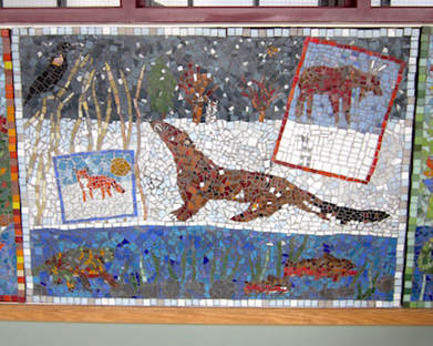 WINTER, MOSAIC SCHOOL PROJECT, WETLAND SCENE